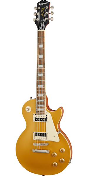 Epiphone ENLPCWMGNH1 Les Paul Classic Worn Ebony Metallic Gold Electric Guitar
